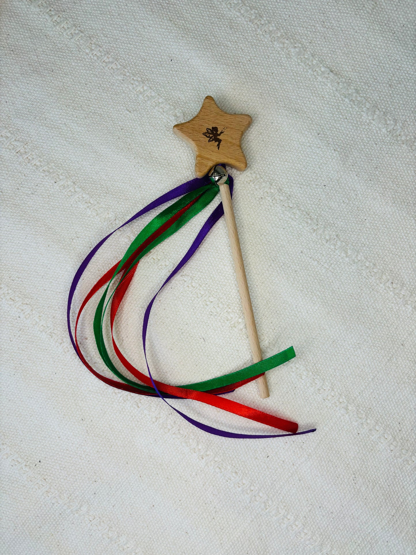 Wood Star Sensory Ribbon Wand