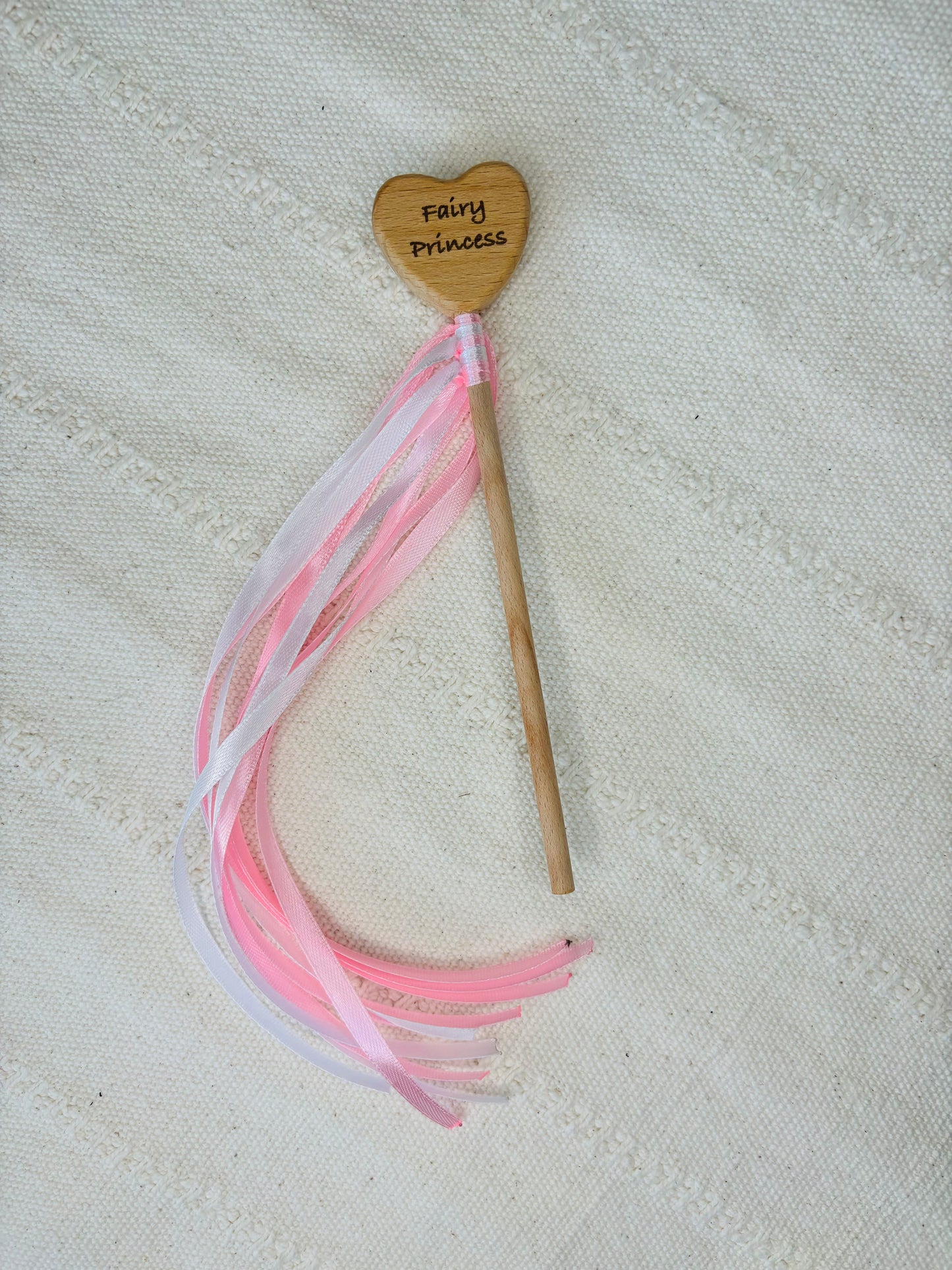 Wood Heart Sensory Ribbon Wand